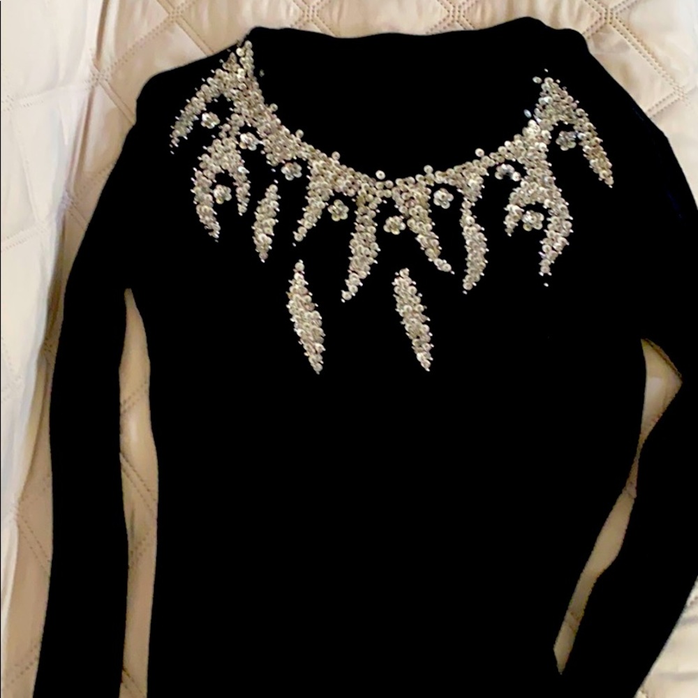 Black sequined sweater medium. Never worn